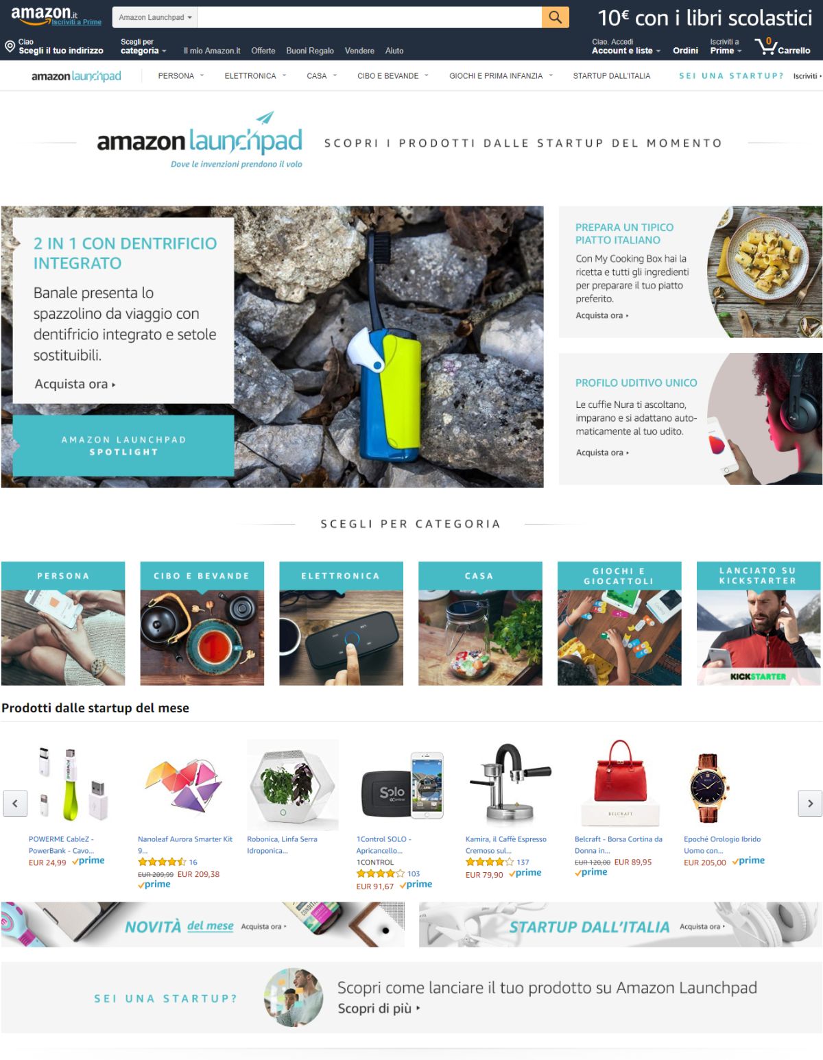 Amazon LaunchPad Screen
