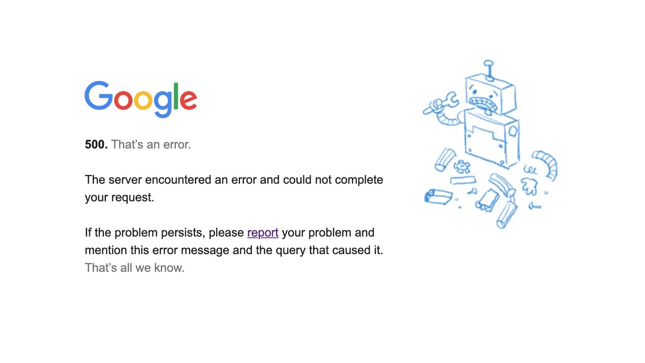 Tutti i servizi Google down per quasi un'ora thumbnail