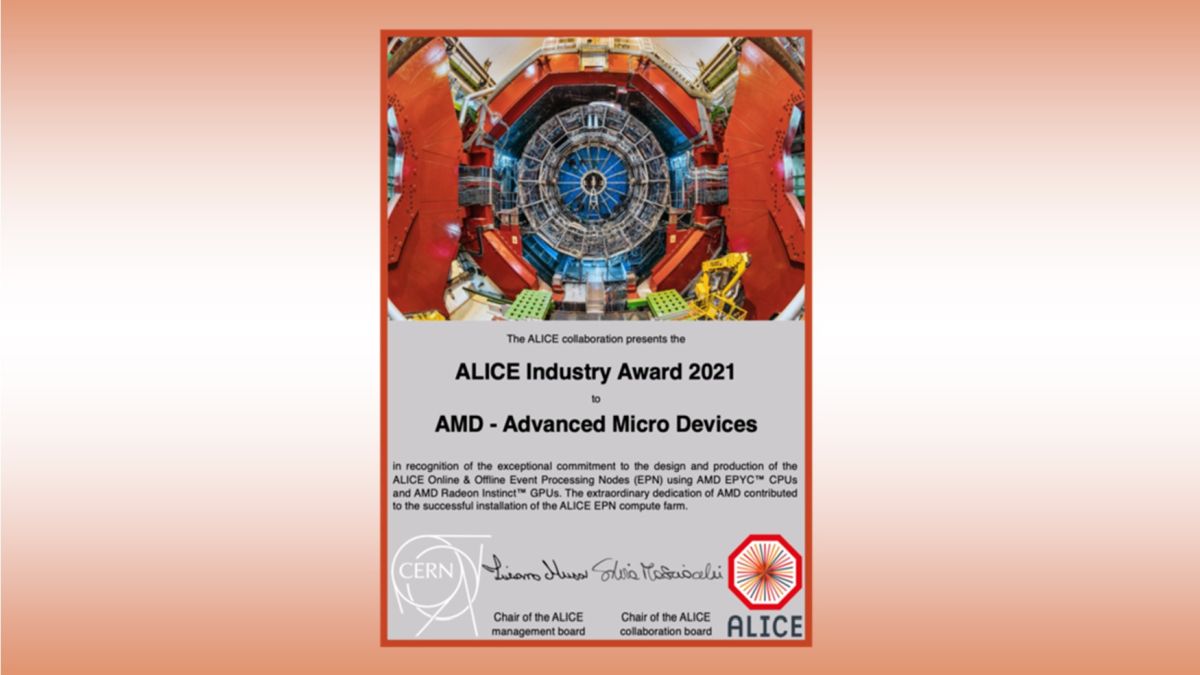 AMD premiata dal CERN con L'ALICE Industry Award 2021 thumbnail