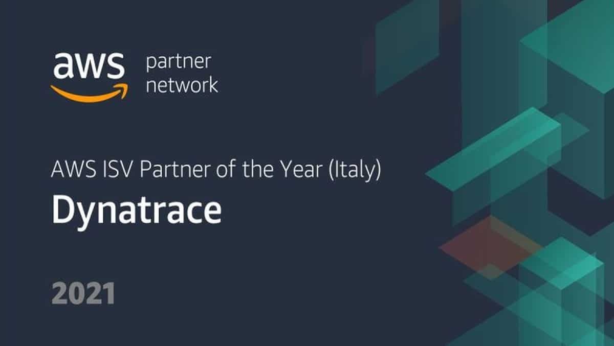Dynatrace vince il premio AWS ISV Partner of the Year 2021 per l’Italia thumbnail