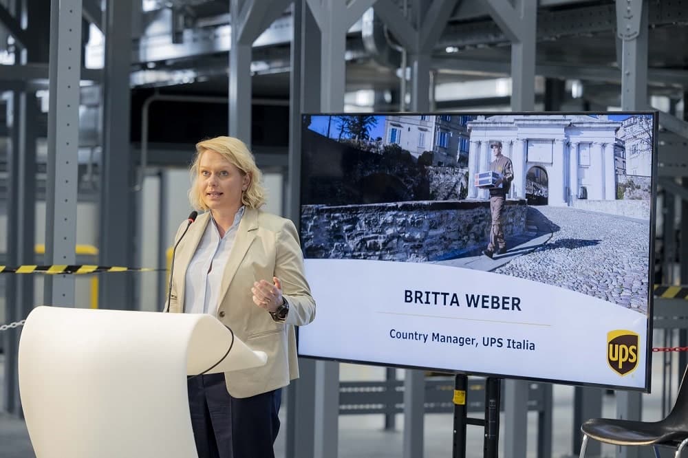 Britta Weber, Country Manager UPS Italia aeruporto di bergamo
