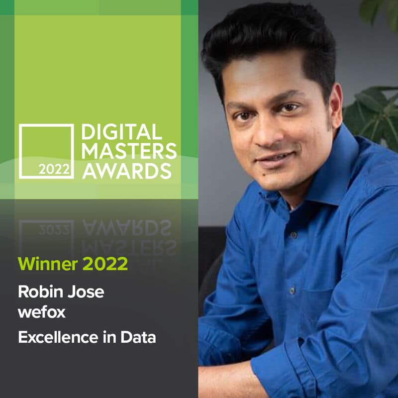 Robin Jose - Digital Masters Awards wefox