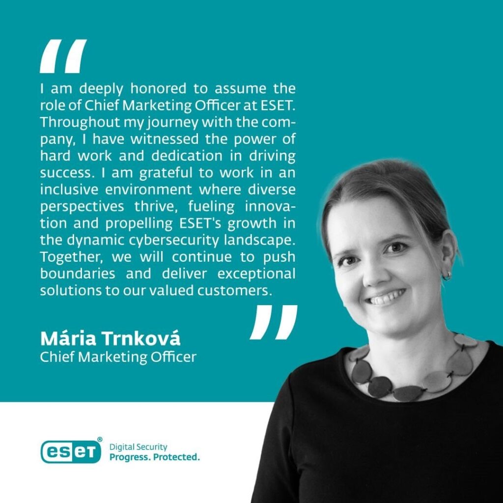 Maria Trnkova Chief Marketing Officer Di ESET 1 Min