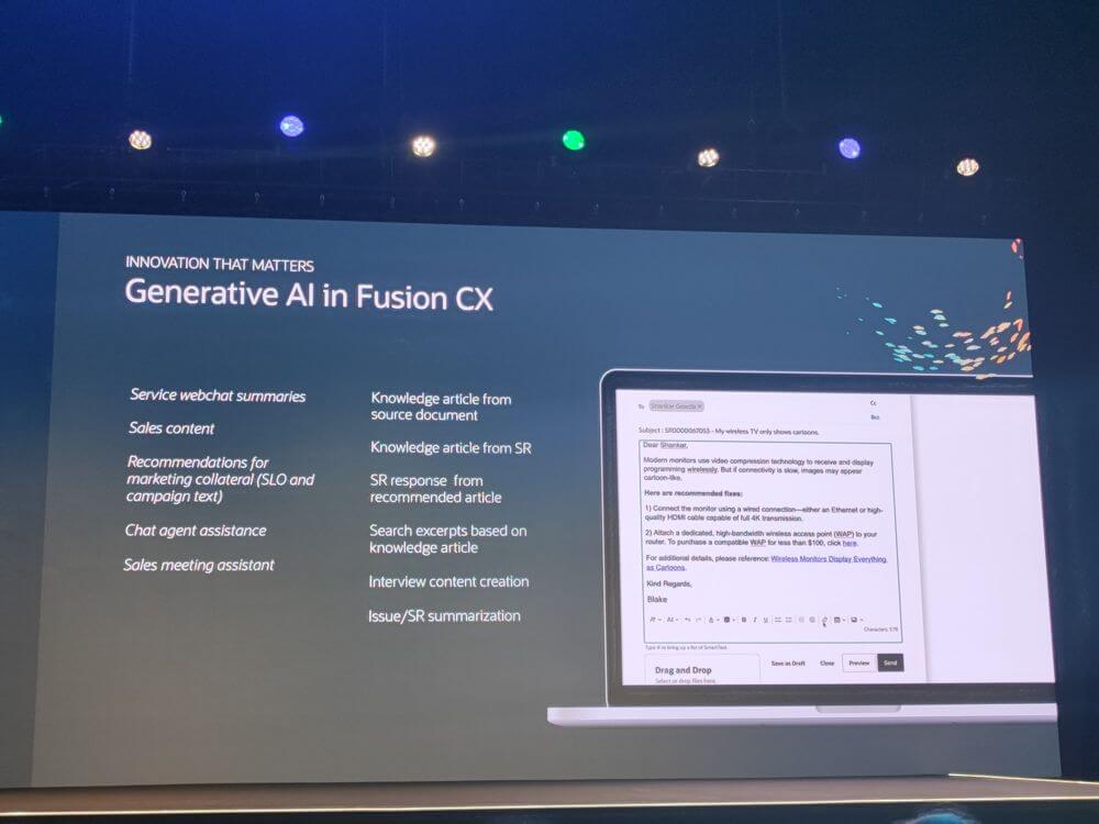 Generative AI in Fusion CX